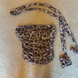 Y2k cheetah tube top